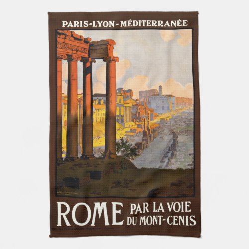 Rome at Dawn Par La Voie Travel Poster 1920 Towel