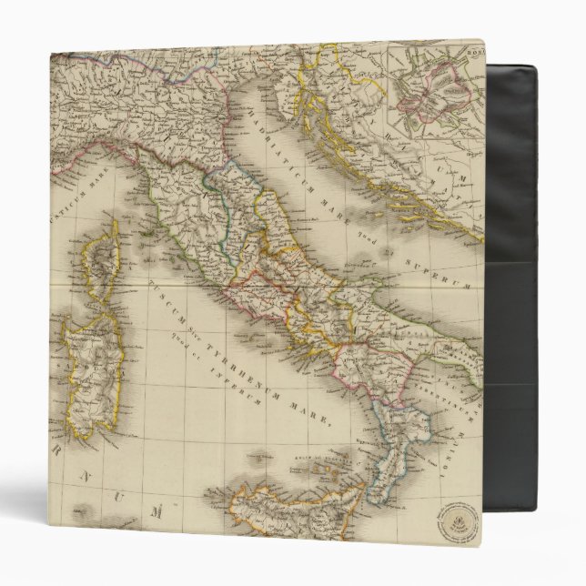 Rome Atlas Map 3 Ring Binder (Front/Inside)