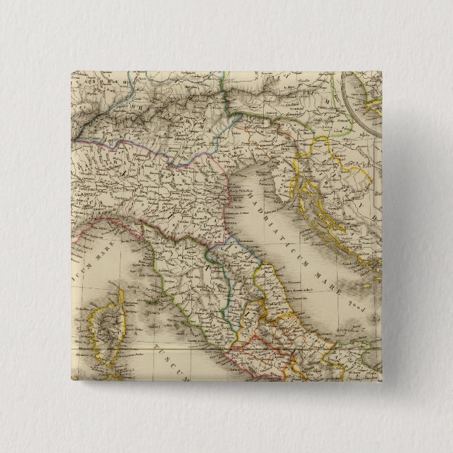 Rome Atlas Map Pinback Button (Front)
