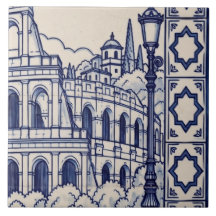 Rome Azulejo Mural Tile 4 of 6 Middle Right