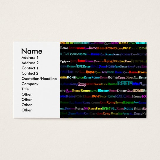 Rome Black Business Card