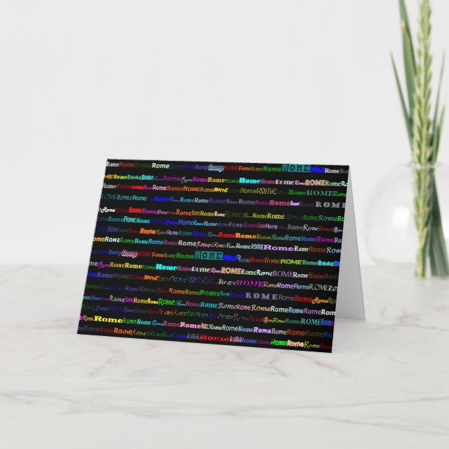 Rome Black Greeting Card H (Front)