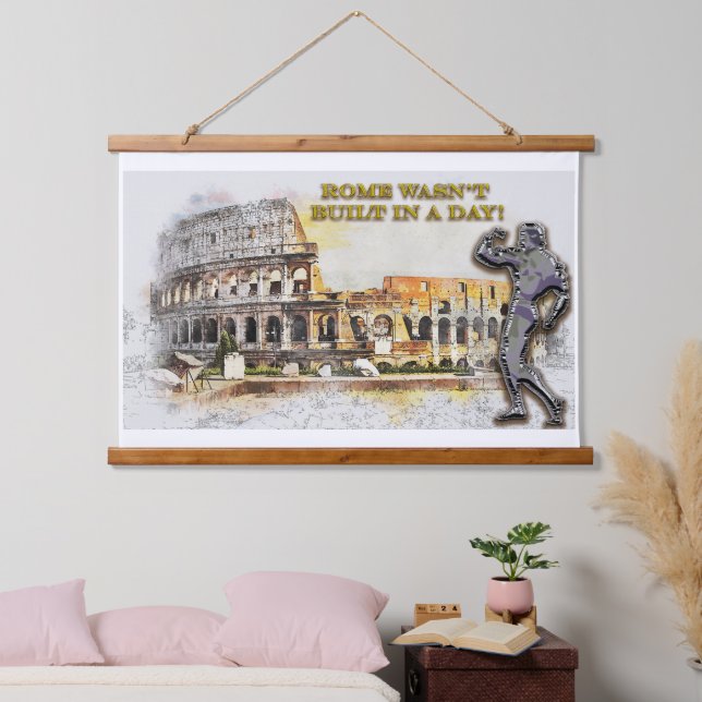 Rome Built Body Builder Work Design Hanging Tapestry (Bedroom)