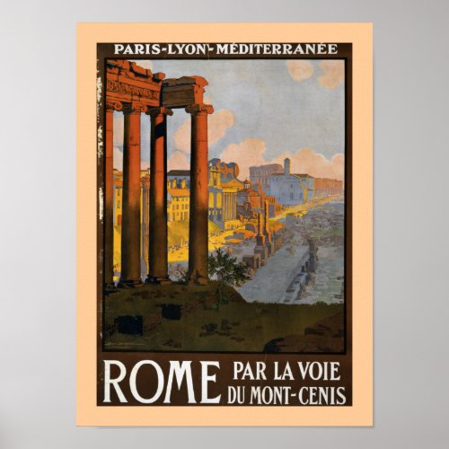 Rome by the Mont Cenis Express Poster