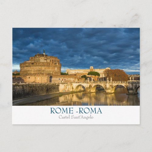 Rome _ Castel SantAngelo postcard with text