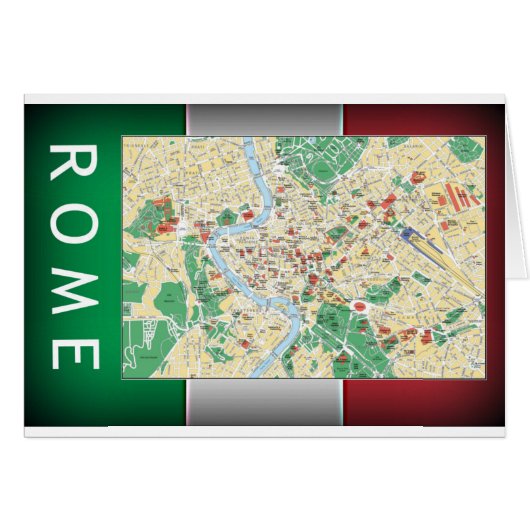 Rome City Map Cards (Front Horizontal)
