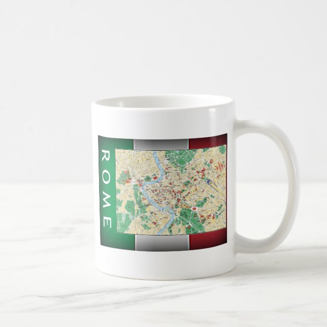 Rome City Map Coffee Mug (Right)