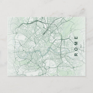 Rome City Map Minimal Postcard