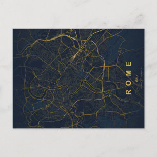 Rome City Map Minimal Postcard