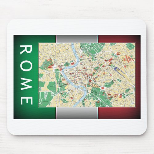 Rome City Map Mouse Pad