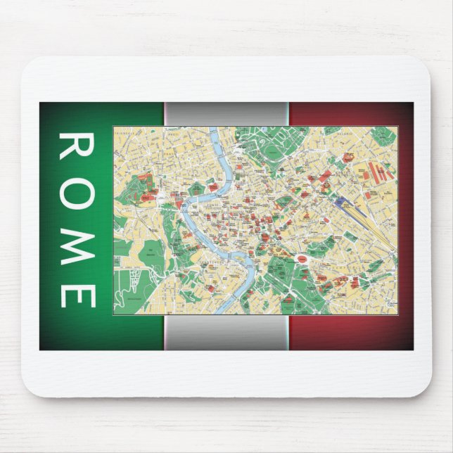 Rome City Map Mouse Pad (Front)