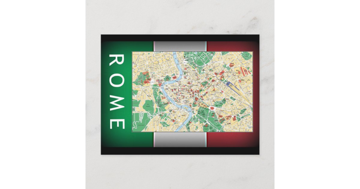 Rome City Map Postcard | Zazzle