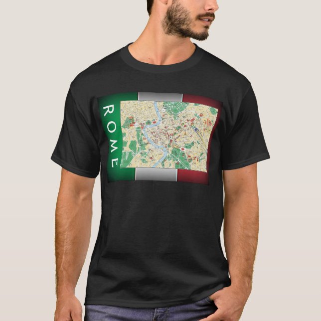 Rome City Map T-Shirt (Front)