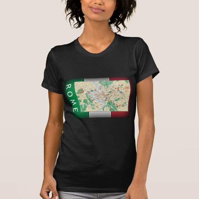 Rome City Map T-Shirt (Front)