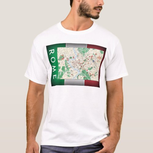 Rome City Map T_Shirt