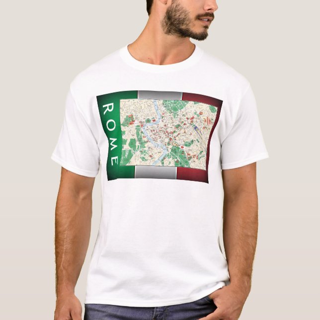 Rome City Map T-Shirt (Front)