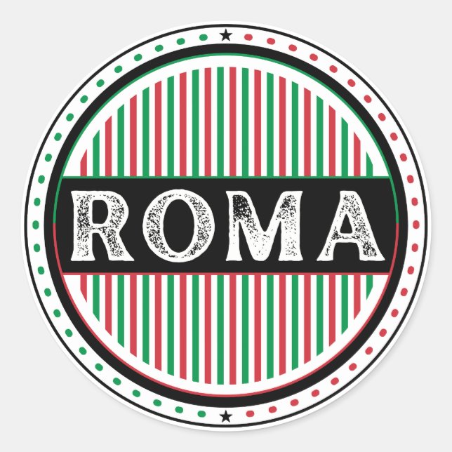 Rome City Pride Emblem – Italian Identity Classic Round Sticker (Front)