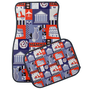 Rome city seamless decorative pattern design. Work Car Floor Mat
