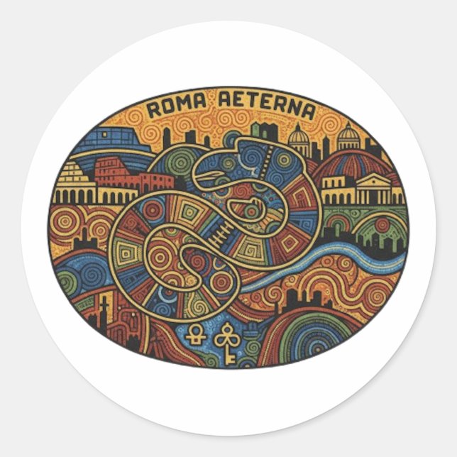 ROME CLASSIC ROUND STICKER (Front)