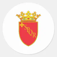 Rome Coat Of Arms Classic Round Sticker