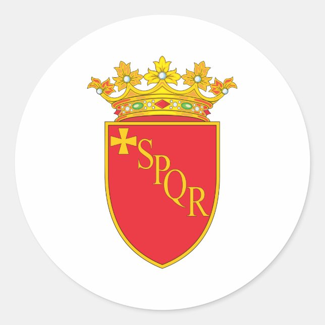 Rome Coat Of Arms Classic Round Sticker (Front)