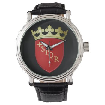 Rome* Coat Of Arms Wristwatch by Azorean at Zazzle