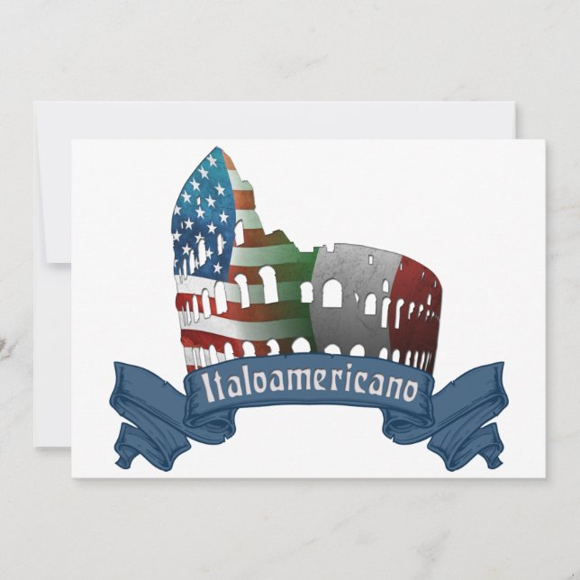 Rome Coliseum Italian American Invitations (Front)