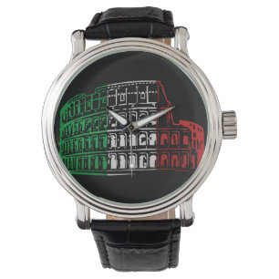 Rome Coliseum Italian Flag Watch