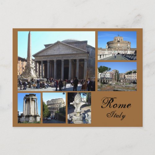 Rome Collage Postcard