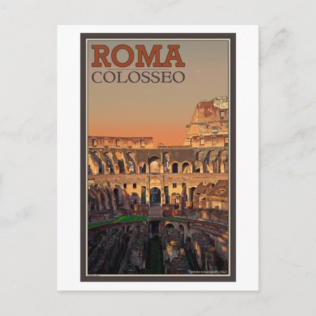 Rome - Colosseum and the Moon Postcard (Front)