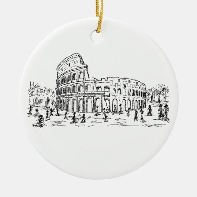 rome colosseum ceramic ornament (Front)