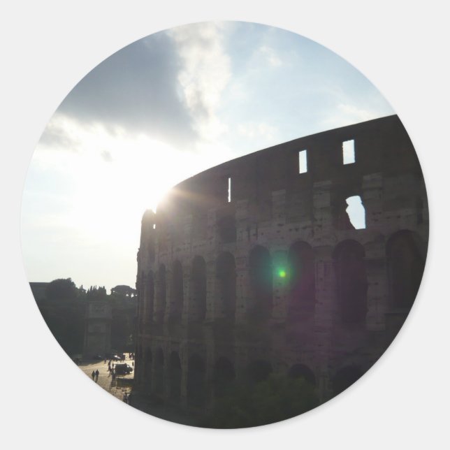Rome Colosseum Classic Round Sticker (Front)