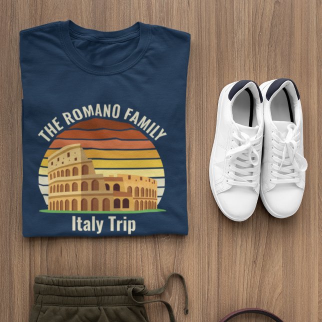Rome Colosseum Custom Family Italy Trip Sunset T-Shirt (Creator Uploaded)