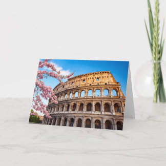 Rome Colosseum Italy Painted Card