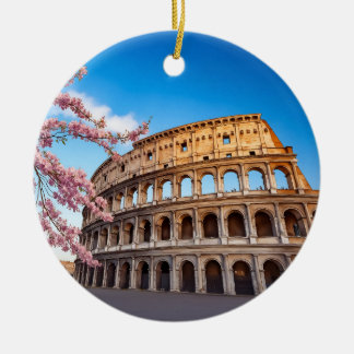 Rome Colosseum Italy Painted Ceramic Ornament
