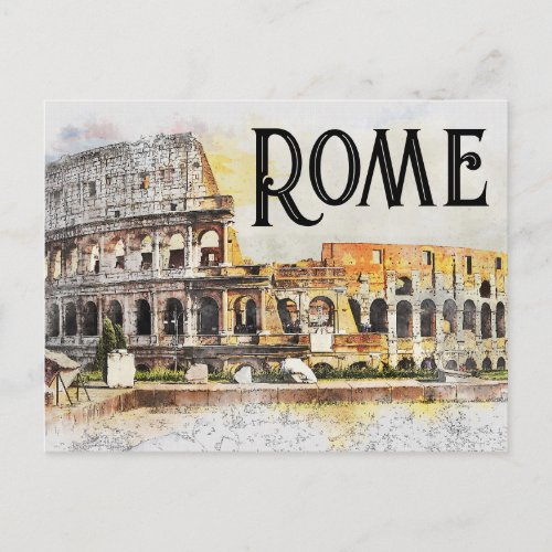 Rome Colosseum Postcard