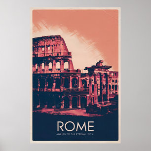Rome – Colosseum & Ruins Poster
