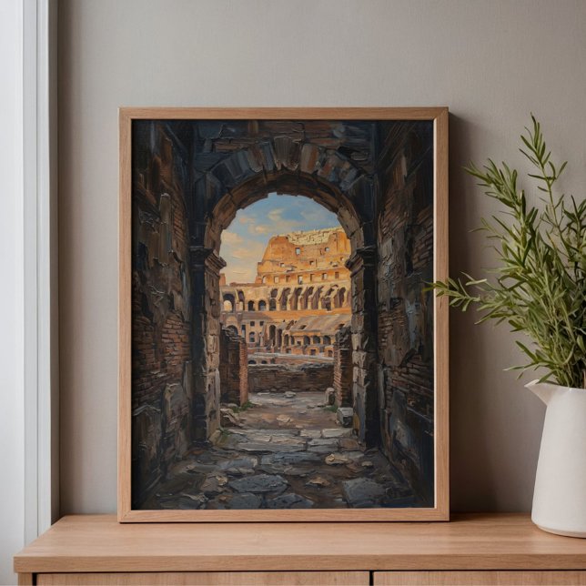 Rome Colosseum Shadows Archway Art Canvas Print (Creator Uploaded)