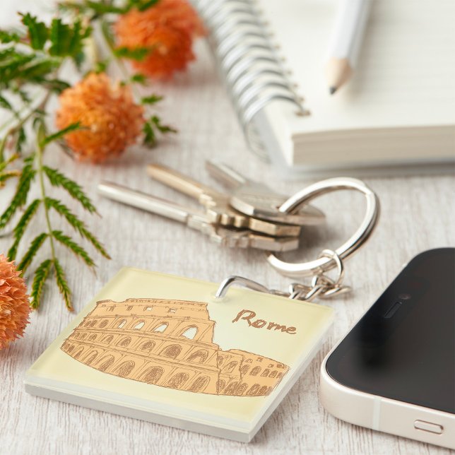 Rome Colosseum Sketch  Keychain (Creator Uploaded)