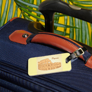 Rome Colosseum Sketch Luggage Tag
