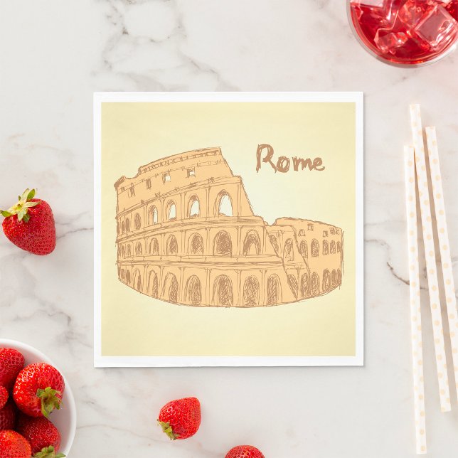 Rome Colosseum Sketch Napkins (Creator Uploaded)