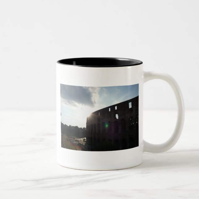 Rome Colosseum Two-Tone Coffee Mug (Right)