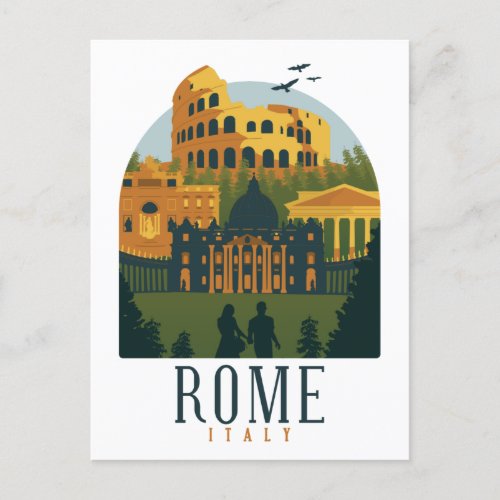 Rome Colosseum Vintage Postcard