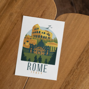 Rome Colosseum Vintage Postcard