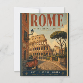 Rome Eternal City Travel Poster Note Card
