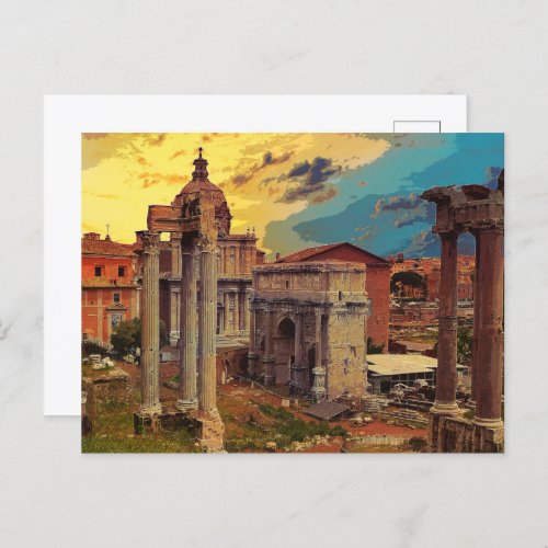 Rome Forum Romanum Architecture Italy 2 Postcard