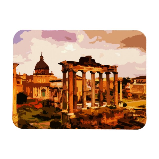 Rome Forum Romanum Architecture Italy Magnet (Horizontal)