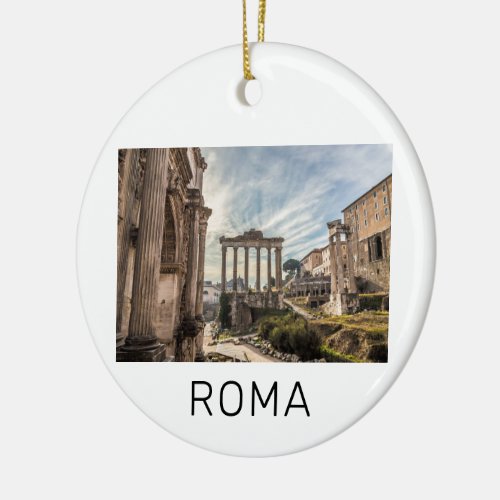Rome Forum Romanum Italy Holiday Souvenir Ceramic Ornament