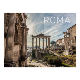 Rome Forum Romanum Italy Holiday Souvenir Poster
