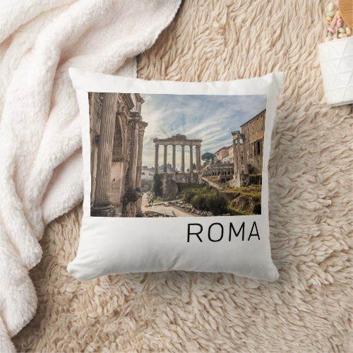 Rome Forum Romanum Italy Holiday Souvenir Throw Pillow